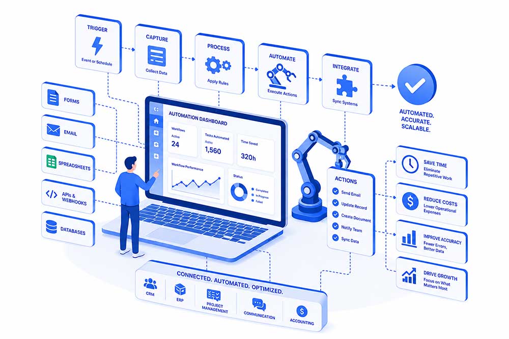 Business Automation Solutions That Reduce Manual Work and Create Operational Leverage